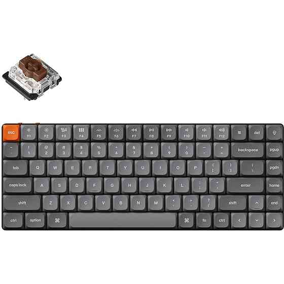 Клавіатура бездротова Keychron K3 Max, Gateron MX 2.0 Brown, Hot-Swap, RGB UA Black (K3M-H3-UA) ( 22724 ) Харьков
