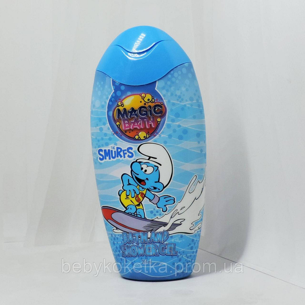 Дитячий гель для душа і піна для ванни The Smurfs Magic Bath 200мл. Львів - фото 1