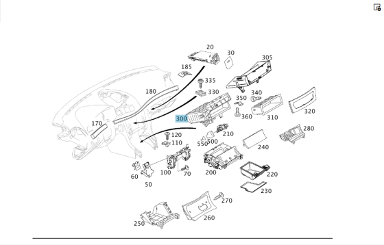 Mercedes-Benz  A2116800552 Скринька CD ченджера або речового відділення E-class W211 E-class S211 Одеса