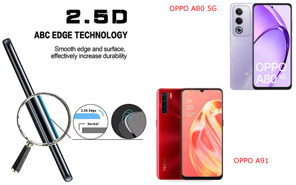 Захисне скло ArmorGlass для OPPO A80 5G, OPPO A91 – стійке до подряпин та ударів Київ - фото 2