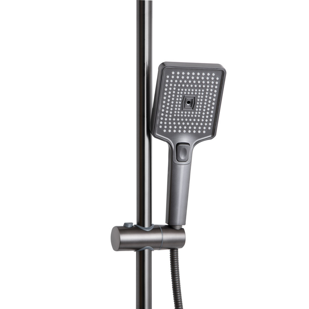 Душевая система универсальная Qtap Presto на три потребителя (с изливом) QTPRE111GRP45585 Graphite Киев - изображение 5