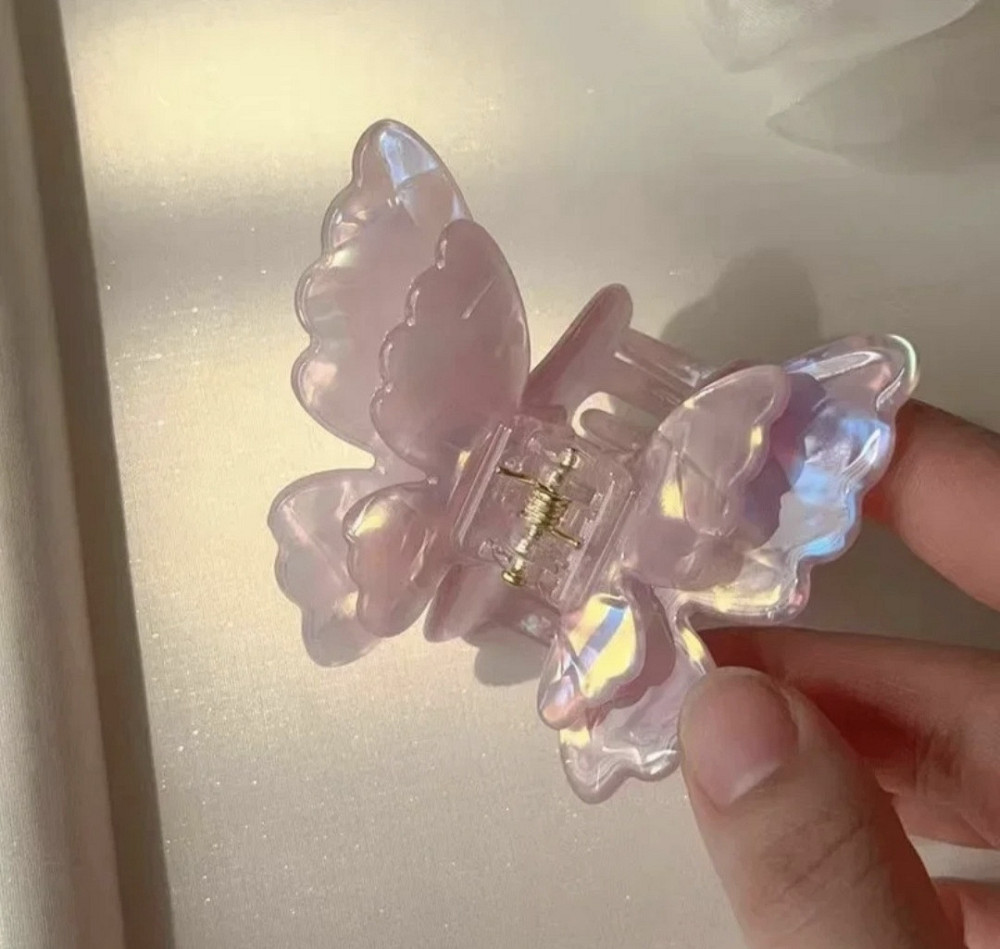 Заколка-крабік метелик з подвійними крильцями Сміла - фото 5