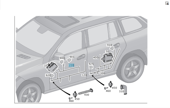 Mercedes-Benz  A1664401006 Проведення передньої лівої дверної картки GL/GLS X166 Одеса