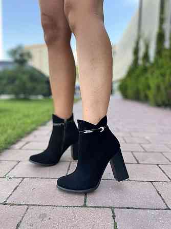 Жіночі черевики VESNA чорні натуральна замша высота 11 см подъем 9 см размер 39 (2525) Коломыя