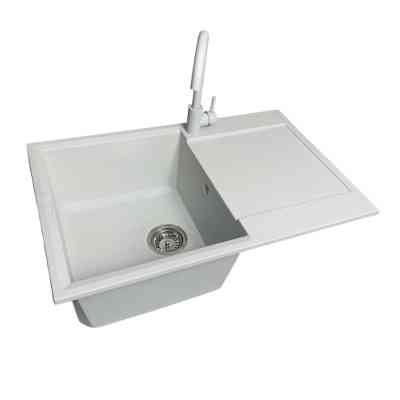 Мойка кухонная Adamant Horizon Old stone + змішувач + дозатор + ополіскувач склянок + кол (4824296106310) Вінниця