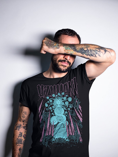 Футболка з аніме принтом Джунджі Іто Узумакі Хоррор оверсайз (S/M/L) Чорний AnimeJ0088 Дніпро - фото 2