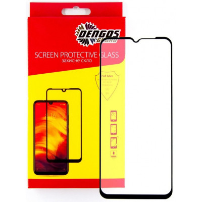 Скло захисне Dengos Full Glue для Samsung A03s (black) (TGFG-188) Вінниця - фото 1