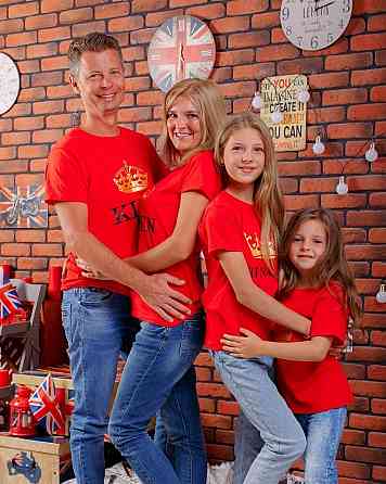 Футболки в стилі Family look для мами, тата та дитини — King/Queen/Prince/Princess Чернівці