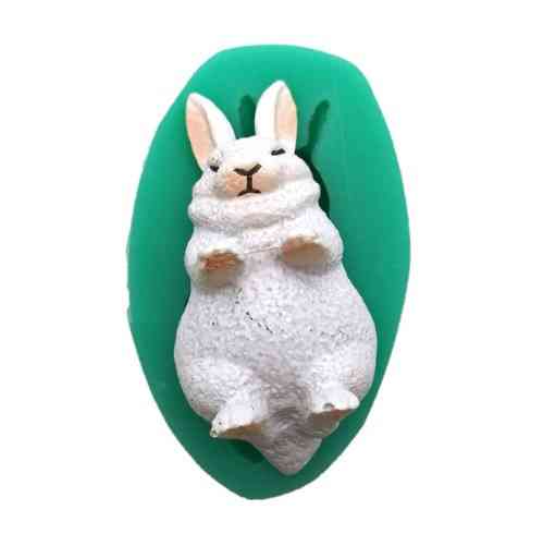 Силиконовый молд Заяц 30 на 50 мм зеленый Киев