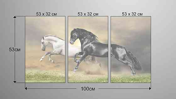 Модульна картина Коні Аrt-73_3А Київ