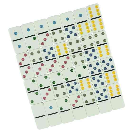 Доміно в металевому боксі, 28 кісток, 6 кольорів Київ