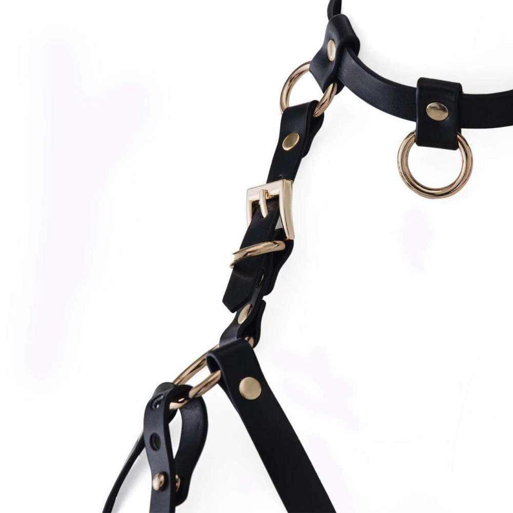 Портупея на грудь LOCKINK SEVANDA Queen Chest Harness with Removable Bra Sex Aura Київ - фото 6