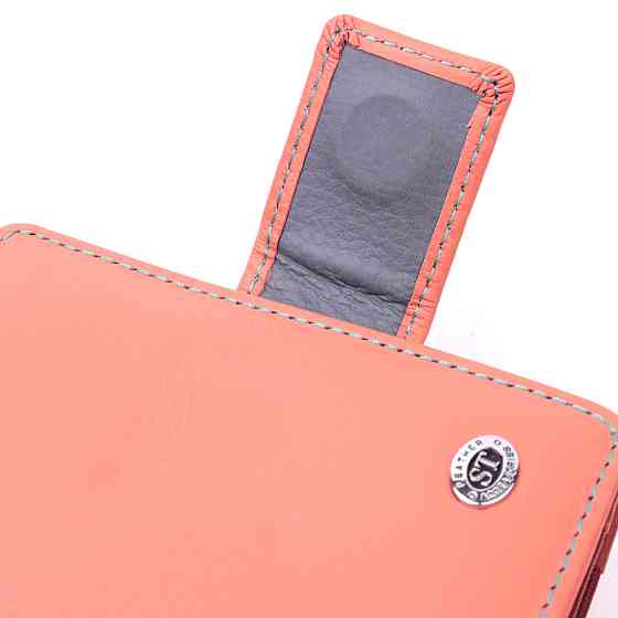 Жіночий шкіряний вертикальний гаманець невеликого розміру ST Leather 19438 Помаранчевий Київ