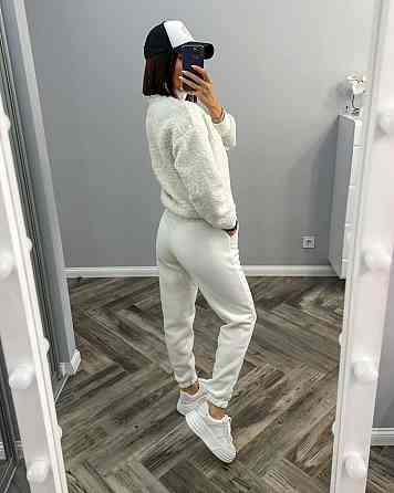 Женский стильный и удобный костюм двойка тринитка на флисе, трикотаж «Барашек» Одесса