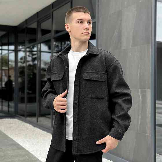 Чоловіча сорочка-пальто чорна Pobedov Mars Київ