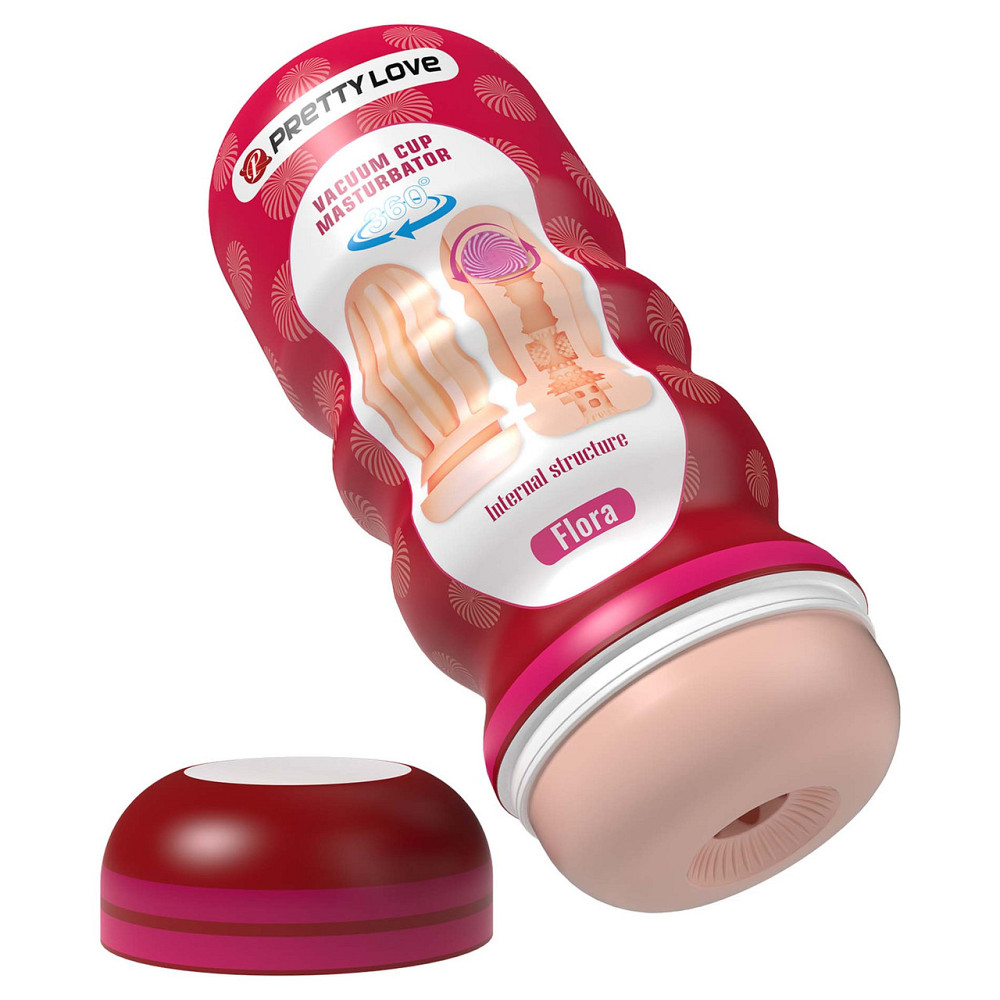 Мастурбатор PRETTY LOVE Flora Vacuum Cup, TPE, тілесний колір Sex Aura Київ - фото 2