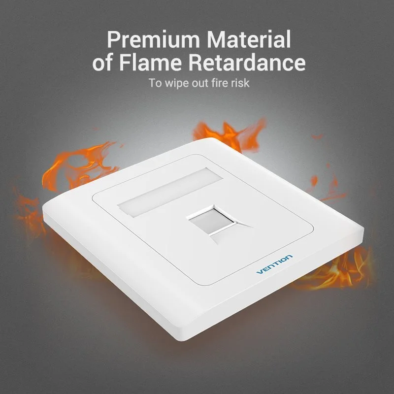 Мережева розетка Vention 1 Port keystone Jack Wall Plate White 86 Type (IFAW0) Київ - фото 7