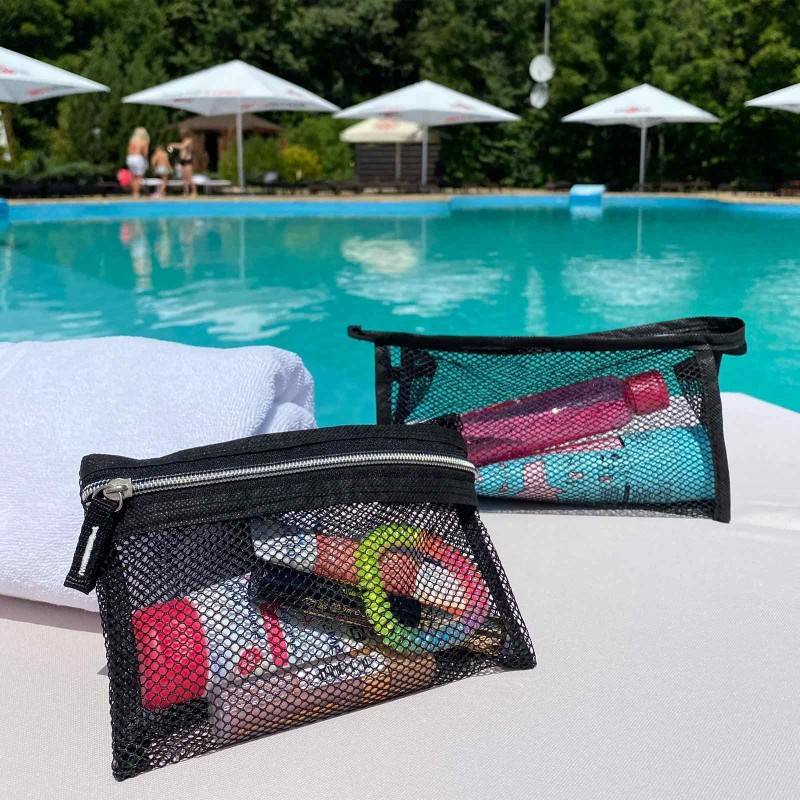 Комплект косметичек из сетки STK004 (Черный) Сумы - изображение 1