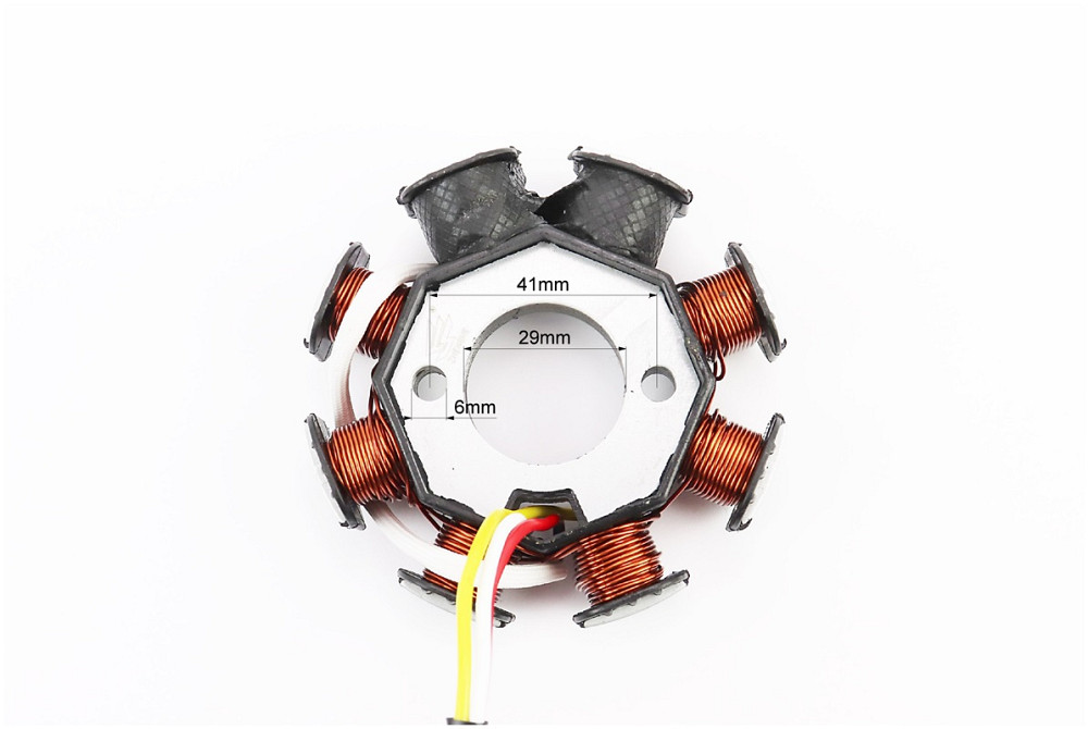 Статор магнето (генератора) (8 котушок роз'єм "мама 2 + 2") висота 28мм, тип 1 Київ - фото 3