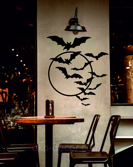 Декоративне настінне Панно «Кажани», Декор на стіну 90*80 см, Чорний Київ - фото 8