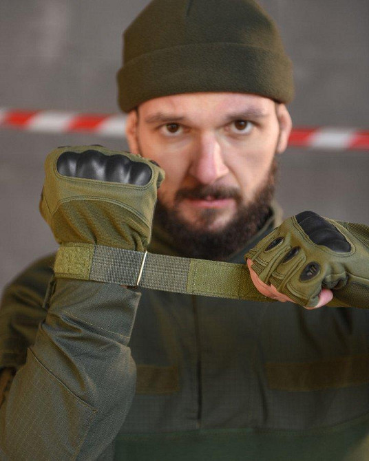 Рукавички безпалі хакі Одеса - фото 4