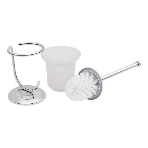 Підлоговий йоржик для унітаза Lidz (CRG) 121.05.03, білий/хром Київ