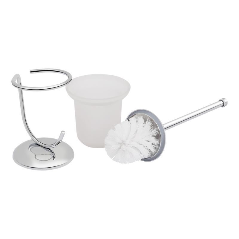 Підлоговий йоржик для унітаза Lidz (CRG) 121.05.03, білий/хром Київ - фото 3