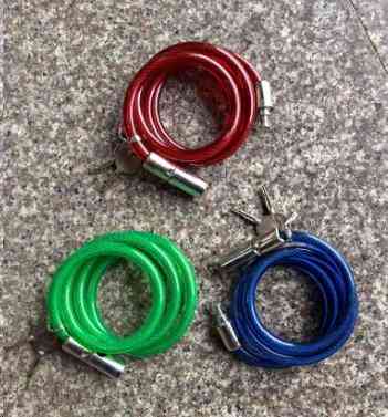 Замок на колесо   (трос) (с ключом) (цвет в ассортименте) F Мукачево