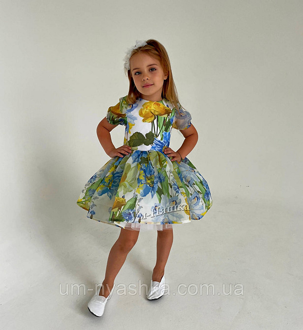 Жовта святкова сукня в патріотичних кольорах Кривой Рог - изображение 1