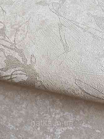 Шпалери метрові вінілові на флізеліні A.S.Creation Sylvana 1.06x10 листя штукатурка коричневе срібло 79125-4 Київ