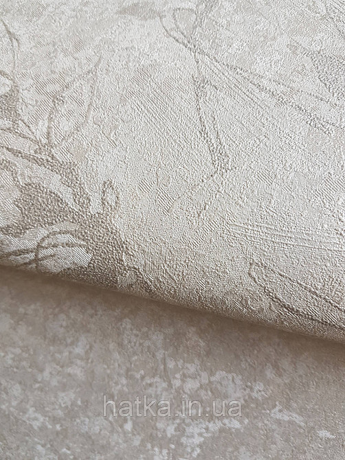 Шпалери метрові вінілові на флізеліні A.S.Creation Sylvana 1.06x10 листя штукатурка коричневе срібло 79125-4 Київ - фото 2