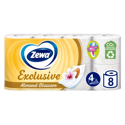 Туалетний папір Zewa Exclusive Мигдальне молочко 4 шари 8 рулонів (7322540837933) Вінниця - фото 1