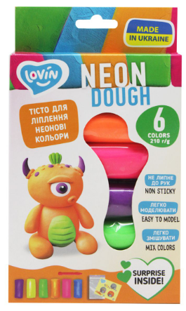 6 кольорів Neon TM Lovin Набір для ліплення з тістом, шт Київ