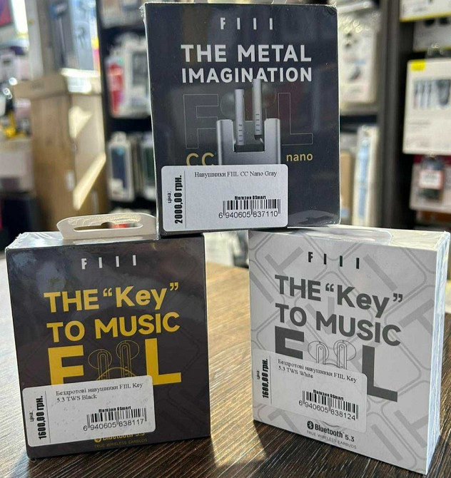 Навушники Бездротові: FIIL Key 5.3 TWS Black/ White Харків - фото 1