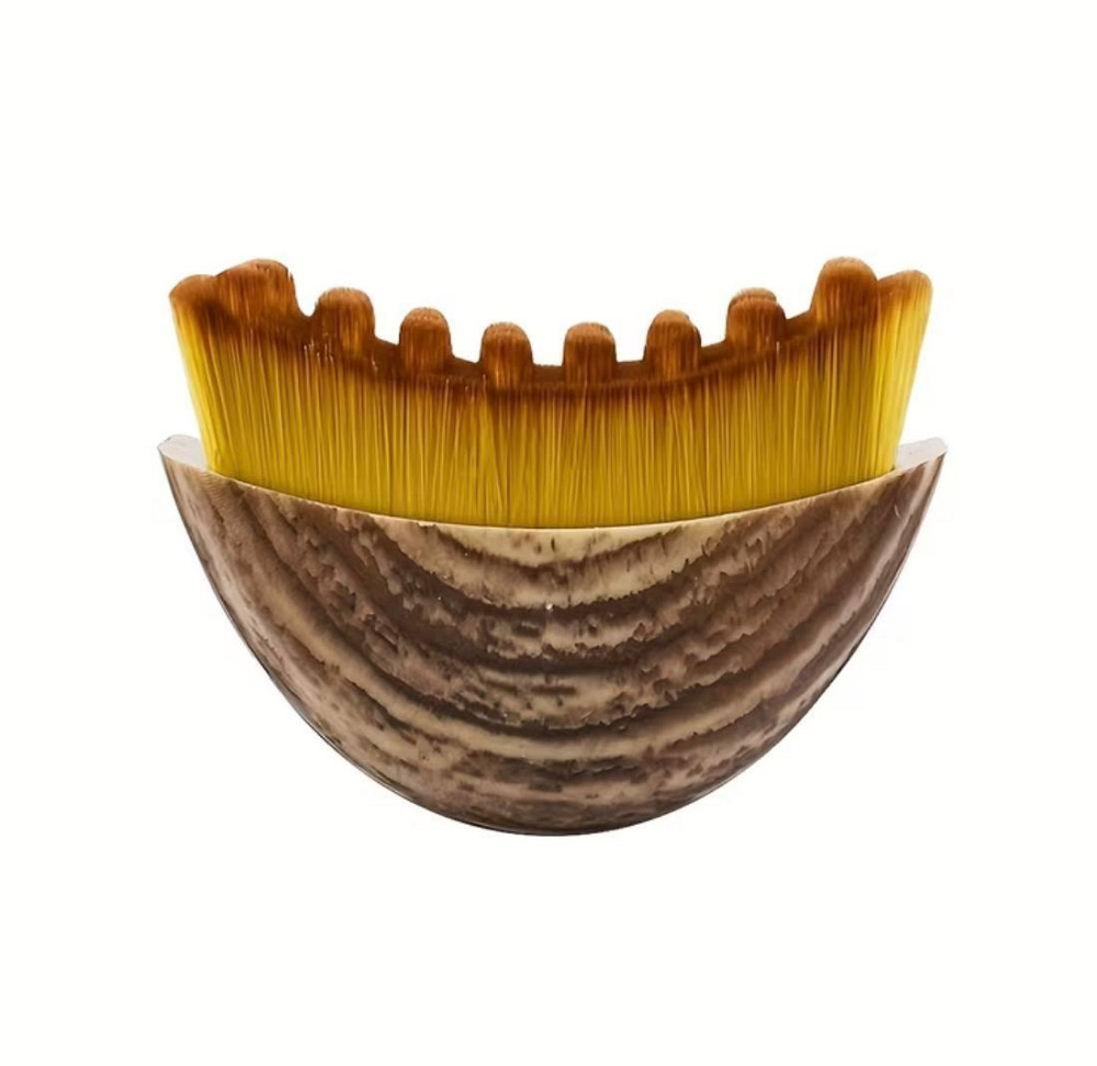 Масажна щітка для обличчя з м’якою щетиною, щітка для лімфодренажу та очищення шкіри, компактна ручна щітка Київ - фото 1