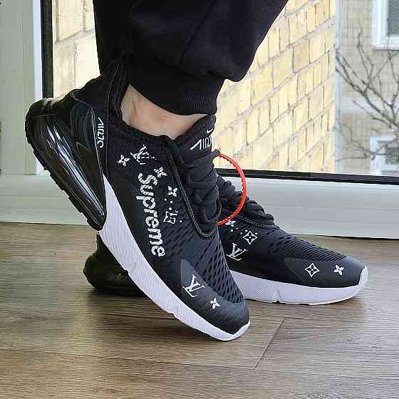 Кроссовки Nike 270 Мужские Черные Найк с Амортизацией Тканевые Летние Сеточка (размеры: 41,42,43,44,45) - 001 Днепр