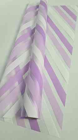 Калька для квітів рулон 8 м тонований матовий (77) (h660) коса смуга No 3 бузок (1 шт.) Харків