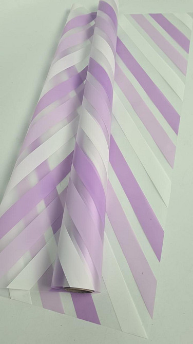 Калька для квітів рулон 8 м тонований матовий (77) (h660) коса смуга No 3 бузок (1 шт.) Харків - фото 1