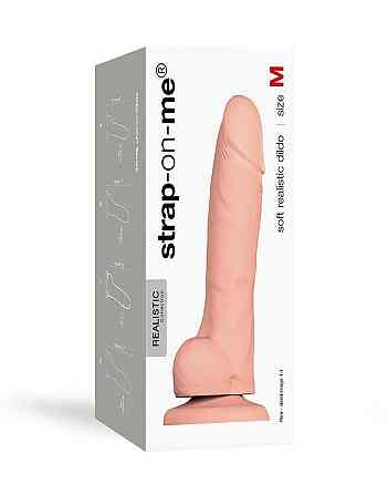 Реалистичный фаллоимитатор Strap-On-Me SOFT REALISTIC DILDO Vanilla - Size M Sex Aura Киев