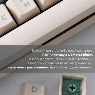 Клавиатура Ducky One 3 TKL Cherry MX Brown UA USB Cream (DKON2187-BUAPXМAEGGC1) Винница