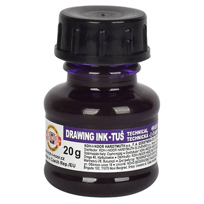 Тушь для черчения Koh-i-Noor 20г фиолетовая (1417006) Винница - изображение 1