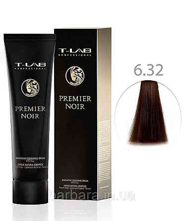 Крем-краска для волос T-LAB Professional Premier Noir Colouring Cream 6.32 темный блонд золотистый Киев