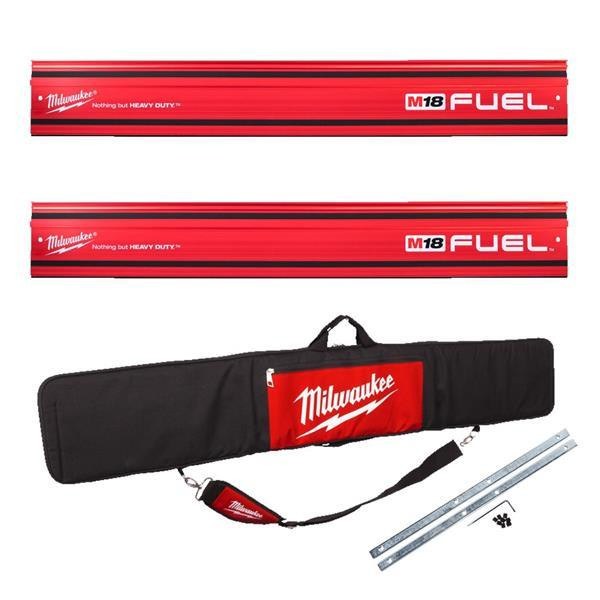 Набор шин направляющих алюминиевых для дисковых ручных пил MILWAUKEE, GR-KIT (шины GR 1400 х 2шт, соединительные стержни, сумка) Одесса - изображение 1