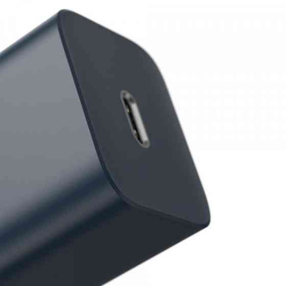 Зарядний пристрій 1xUSB 20W (USB-C) + Cable Type-C Синій Baseus (TZCCSUP-B03) Киев