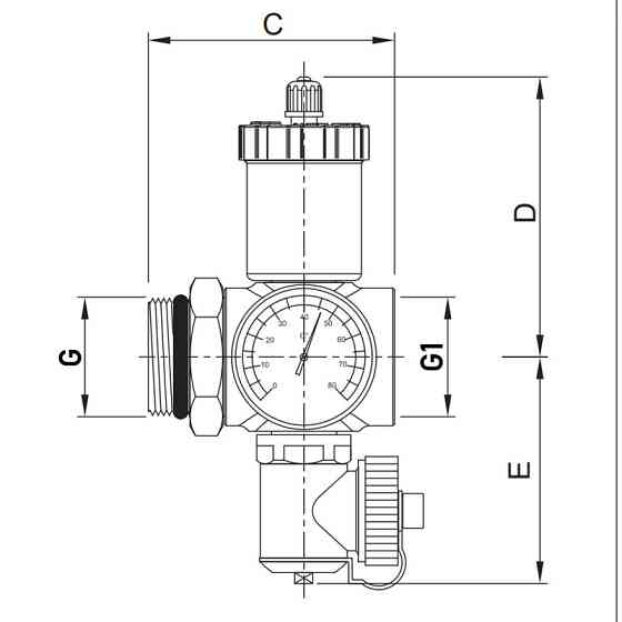 Прохідна зливна група Roho R612-100 - 1"    ( RO0154 ) 28664 Харків