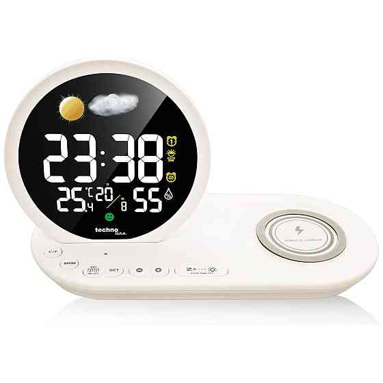 Годинник настільний Technoline WT427 Wireless Mobile Charging White (WT427) Киев