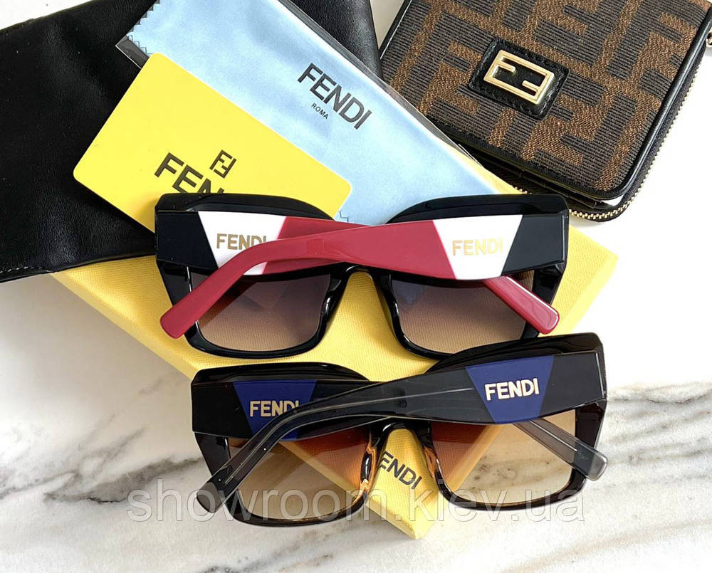 Женские солнцезащитные очки Fendi (1080) black LUX Киев - изображение 4