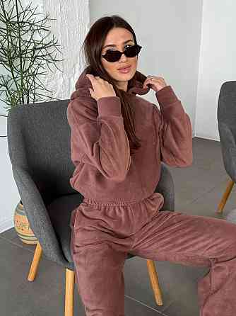 Флисовый женский костюм с капюшоном Мокко 42/46 Харьков