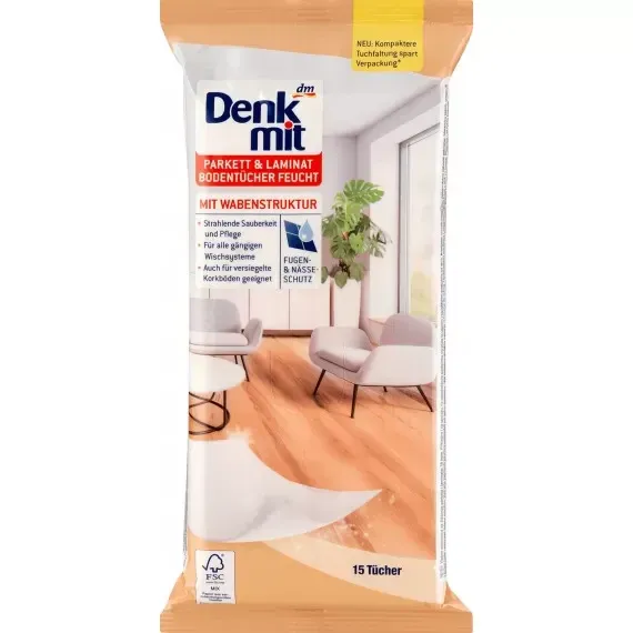 Denkmit Bodentücher Parkett und Laminat, 15 St Салфетки для паркета и ламината Denkmit, 15 шт. (Герм Львов - изображение 1