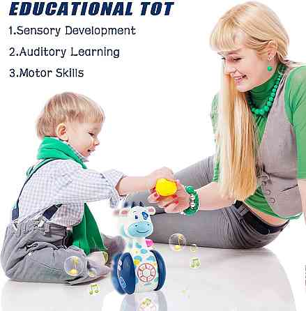 Іграшка музична інтерактивна Auptiouet мод.1 синя навчальна корова з музикою підсвічуванням розвивальна для дітей 1-4 роки Київ